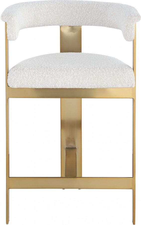 Meridian Furniture Romeo Brushed Cream/Gold Counter Stool-1