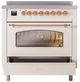 Ilve® Nostalgie II Series 36" Antique White Pro Style Induction Range-2
