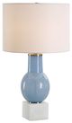 Uttermost® Clear Sky Blue Glass Table Lamp-0