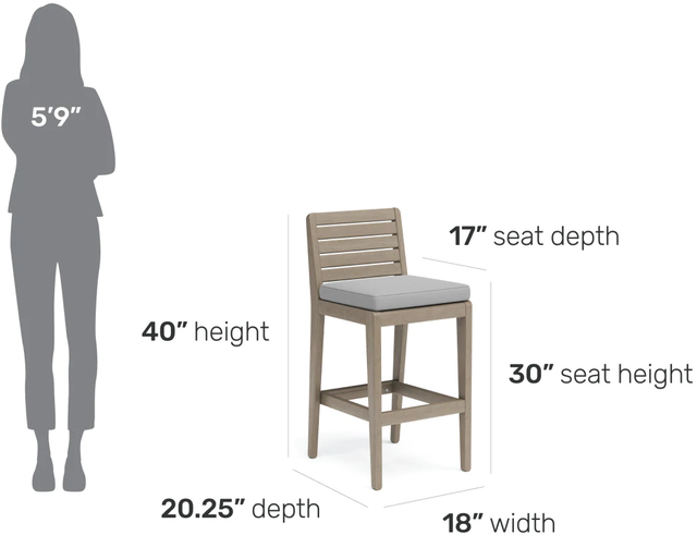 homestyles® Sustain Gray Outdoor Barstool-4