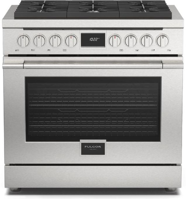 Fulgor® Milano Accento Stainless Steel 36" Pro Style Dual Fuel Range-0