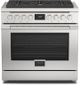 Fulgor® Milano Accento Stainless Steel 36" Pro Style Dual Fuel Range-0