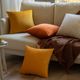 Livia Velvet Yellow Decorative Pillow-2