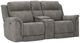 Signature Design by Ashley® Next-Gen DuraPella Slate Power Reclining Loveseat with Console and Adjustable Headrest-0