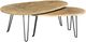 Hammary® Oblique Natural Bunching Cocktail Table Set with Black Metal Base-0