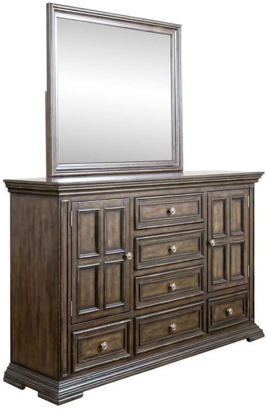 Liberty Furniture Big Valley 5-Piece Brownstone Queen Panel Bedroom Set-3
