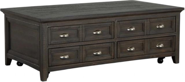 Magnussen Home® Westley Falls Graphite Lift Top Storage Cocktail Table with Casters-0