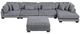Homelegance® Traverse 5-Piece Gray Modular Sectional with Reversible Chaise and Ottoman-2