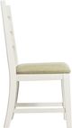 Elements International Park Creek Cottage White Ladder Back Dining Chair-2