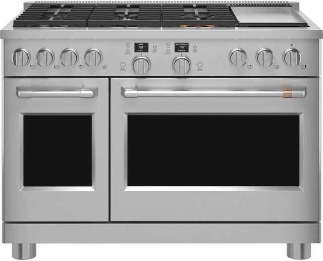 Café™ 48" Stainless Steel Pro Style Dual Fuel Range with 6 Burners and Griddle-0