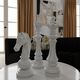 Harp & Finial® Matte White Knight Chess Piece-2