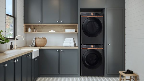 Samsung Brushed Black Front Load Laundry Pair
