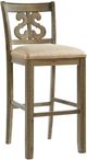 Elements International Stone Hazelnut/Tan Scroll Back Bar Stool-0