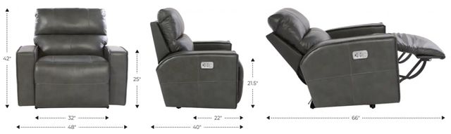 La-Z-Boy® Maddox Chestnut Power Reclining Chair and a Half with Headrest and Lumbar-4
