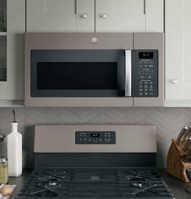 GE® Series 1.7 Cu. Ft. Slate Over The Range Sensor Microwave-2