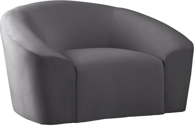 Meridian Furniture Riley Grey Velvet Chair-1