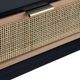 A & B Home Black Console Table with Two Rattan Drawers -3