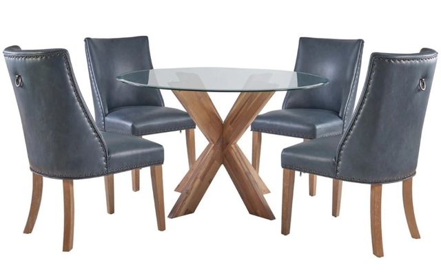 Powell® Auden 5-Piece Navy/Natural Dining Set-0