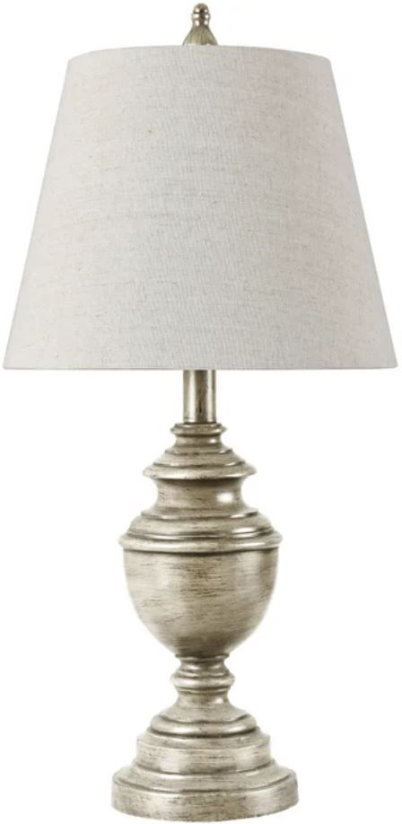 Stylecraft Bokava Light Gray/Silver Table Lamp-0