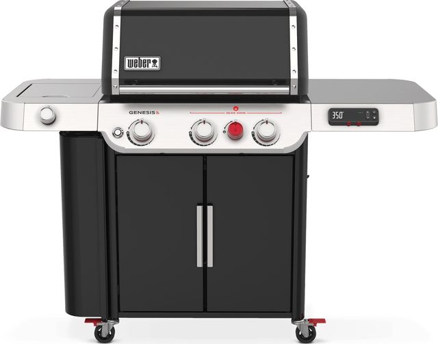 Weber® Genesis 62" Black Smart LP Freestanding Grill with Side Burner-0