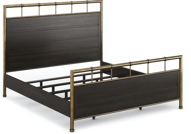 Flexsteel® Cologne Dark Brown/Gold California King Metal Framed Bed-1