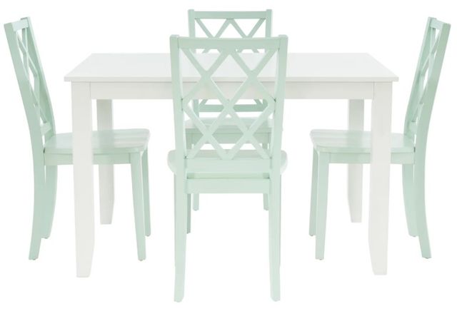Powell® Maui 5-Piece Mint/White Dining Set-1