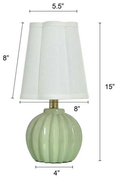 Stylecraft Tamara Day Ophelia Mint Green Accent Lamp-2
