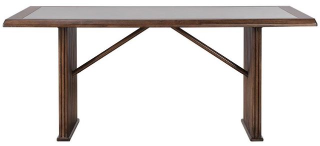 Coaster® Sherwood Beige Dining Table with Brown Base-1