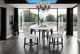 Furniture of America® Sabro White Round Counter Dining Table with Black Base-1