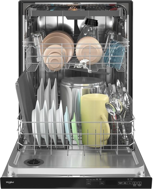 Whirlpool® 24" Black Top Control Built-In Dishwasher-2