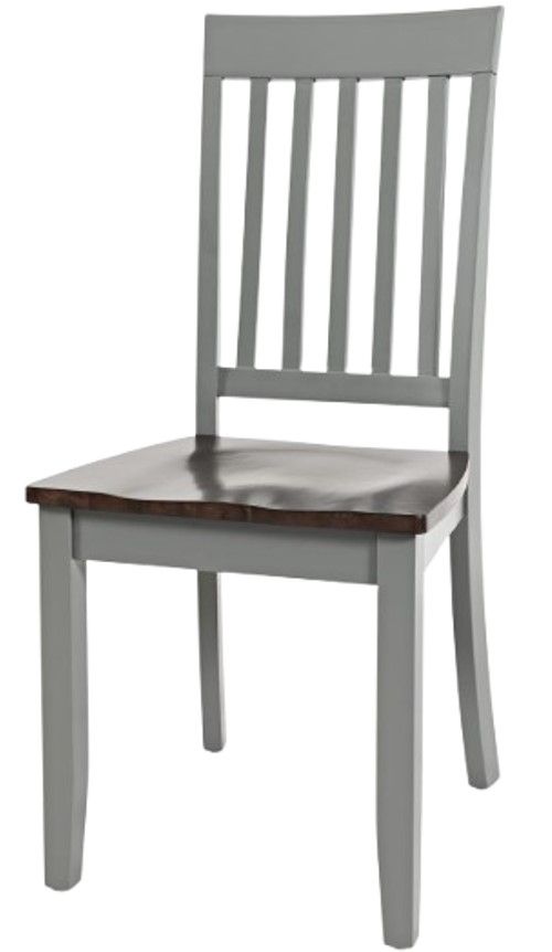 Jofran Inc. Decatur Lane Autumn Brown/Gray Slatback Side Chair-1