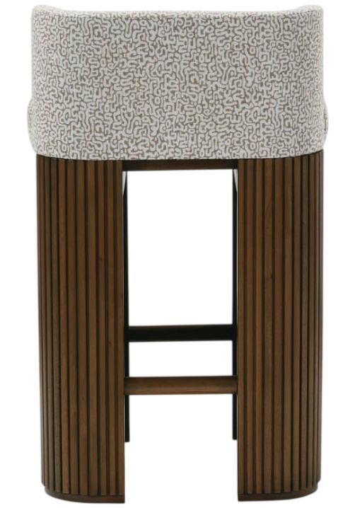 Rowe® Customizable Kindred Low Back Counter Stool in Sesame Legs-3