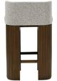 Rowe® Customizable Kindred Low Back Counter Stool in Sesame Legs-3