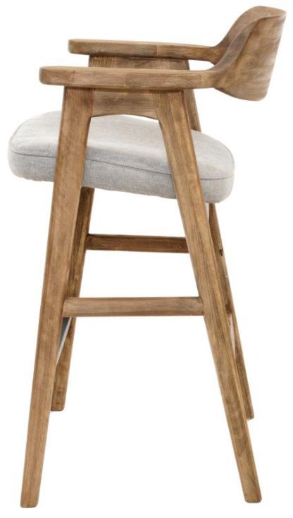 Nest Home Collections Wagner Anew Gray/Natural Bar Chair-3