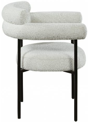 Meridian Furniture Blake Cream/Matte Black Dining Chair-3