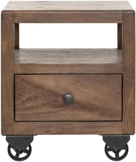 International Furniture Direct Oslo Brown End Table-2