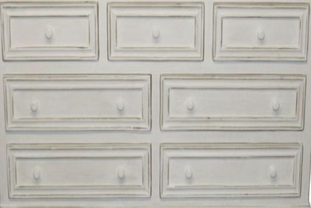 Million Dollar Rustic Oasis Weathered White 7-Drawer Dresser-1