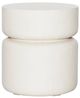 Dovetail Furniture Ysabel White Concrete Outdoor Side Table-0