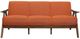 Homelegance® Damala Orange/Walnut Sofa-2