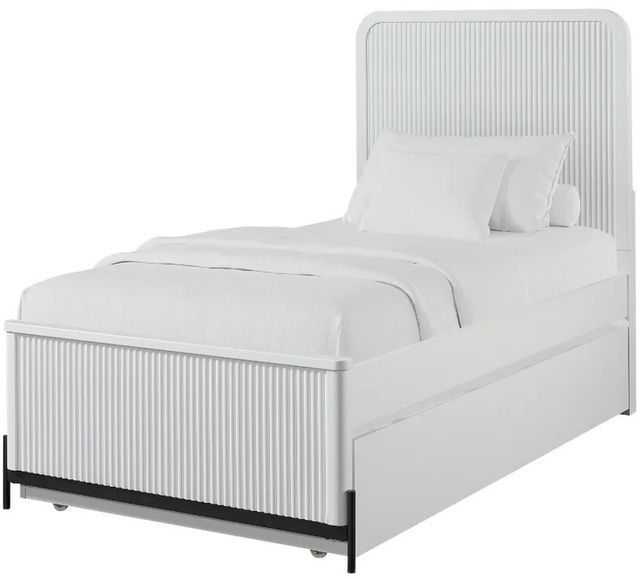 Bernards Stiltz White Youth Full Panel Trundle Bed-3