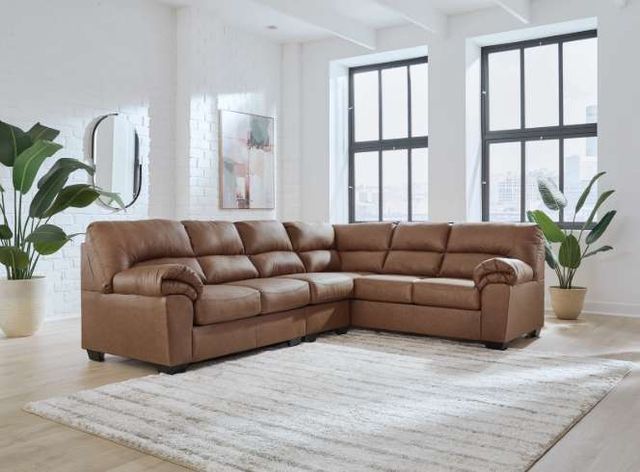Signature Design by Ashley® WillowBend 3-Piece Caramel L-Shape Sectional-2