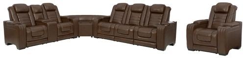 Signature Design by Ashley® Backtrack 2-Piece Chocolate Living Room Set with Power Reclining Sofa-0