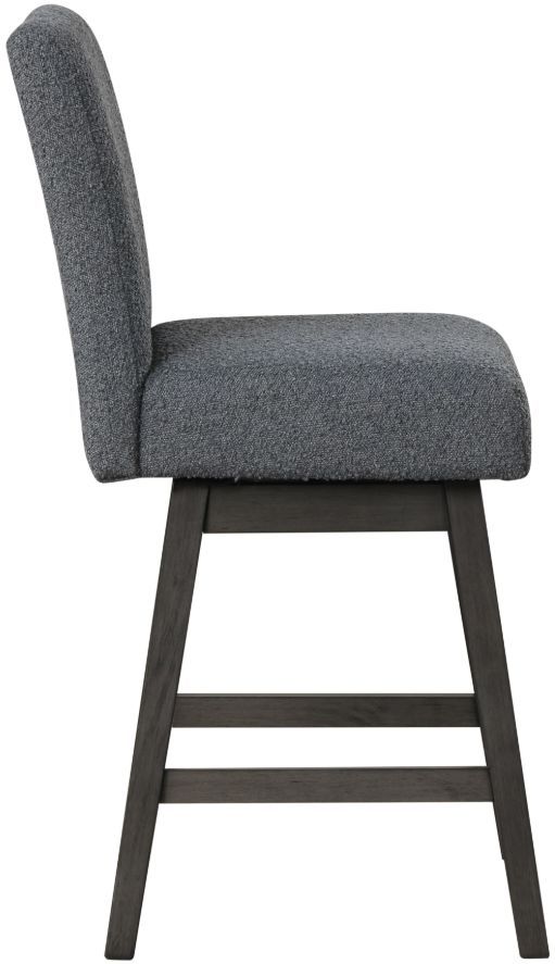 New Classic® Home Furnishings High Line Gray Swivel Counter Stool-3