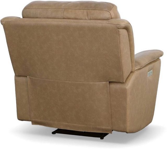 Flexsteel® Cade Beige Power Recliner with Power Headrest and Lumbar-3