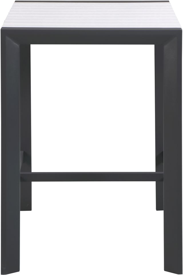 Meridian Furniture Nizuc White Polywood Outdoor Patio Square Bar Table-1