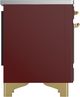 Ilve® Majestic III 36" Burgundy Pro Style Induction Range with Triple Glass Door and Brass Trim-4