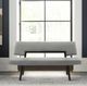Armen Living Channell Black/Charcoal Upholstered Dining Bench-5