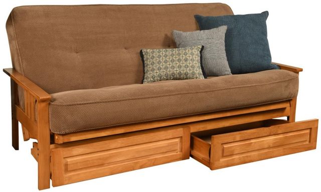 Kodiak Furniture Monterey Marmont Mocha/Butternut Full Storage Futon with Mattress-0