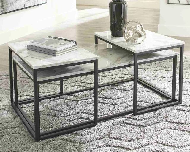 Signature Design by Ashley® Donnesta 3-Piece White Occasional Table Set-3