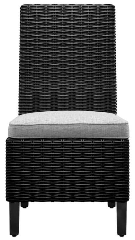 Signature Design by Ashley® Beachcroft 2-Piece Black/Light Gray Resin Outdoor Side Chair Set-2